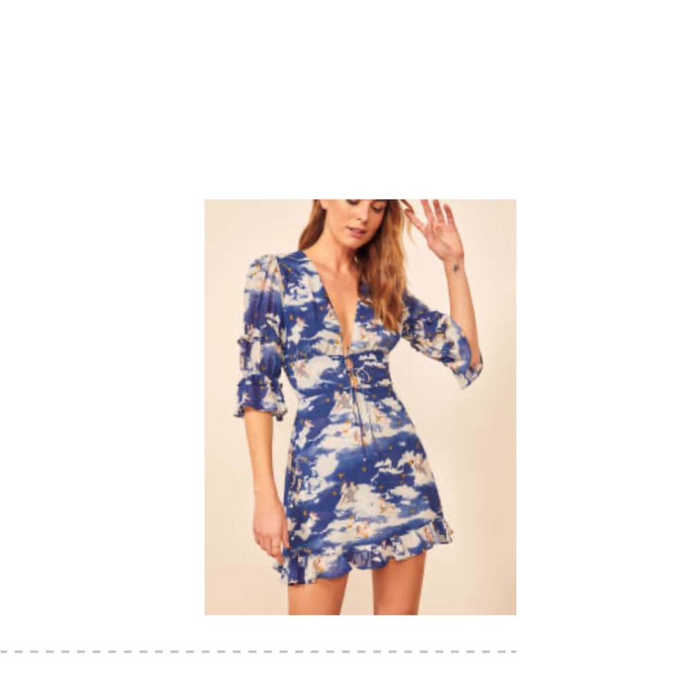 Reformation Petites Laurelei Dress in Heaven
